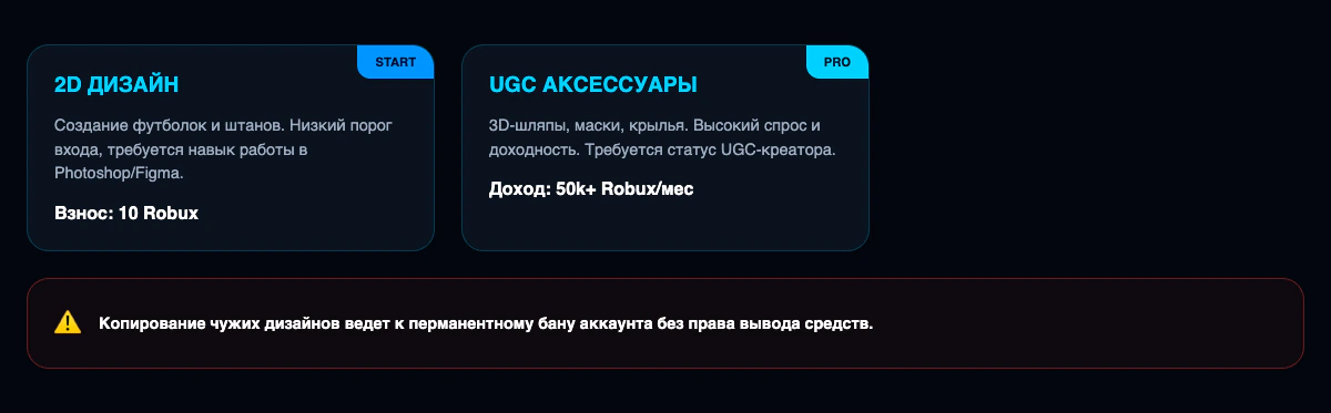 Инфографика: 5 способов заработать Robux и вывести их в реальные деньги в 2025 году. 2